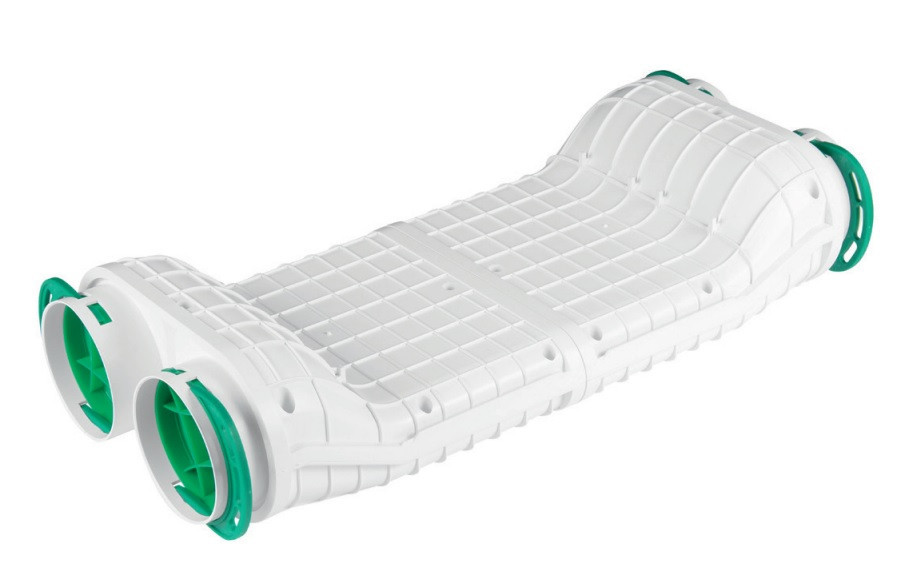 Awenta PRO VMK75-2-S antibakteriális műanyag rövid áthidaló, bypass elem 75-mm