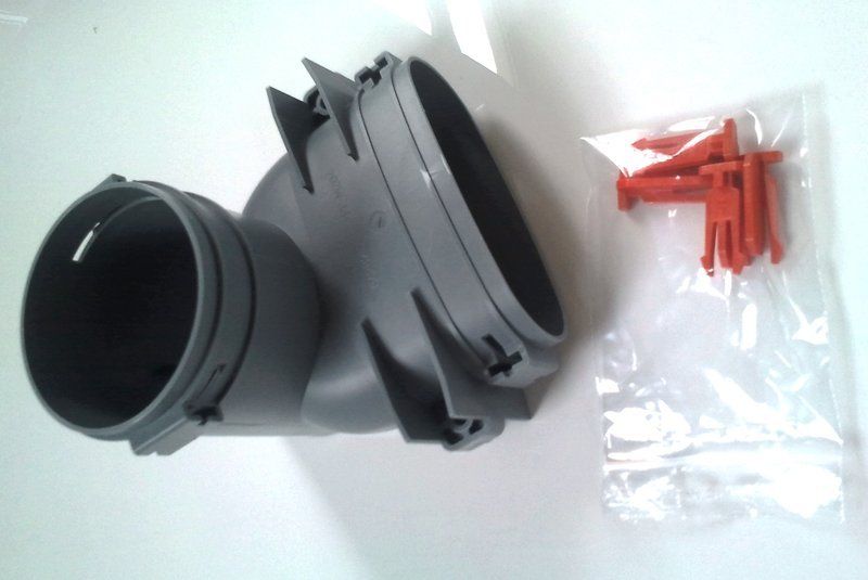 FRS flexibilis csőrendszer NÁ75-51, Átmeneti idom, vízszintes FRS-ÜV 51-75