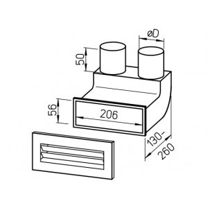 FRS flexibilis csőrendszer NÁ75, 90°-os könyök + rács FRS-WBS 2-75