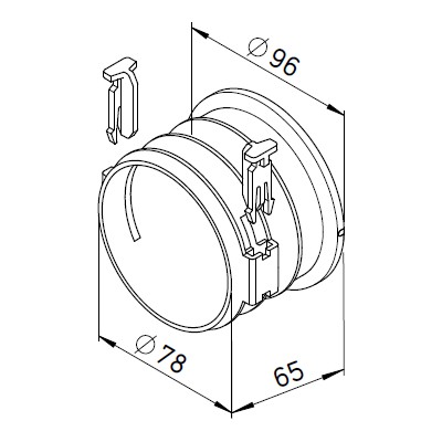 FRS flexibilis csőrendszer-NÁ75, csatlakozócsonk  FRS-ES 75