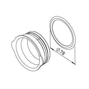 FRS flexibilis csőrendszer -NÁ75, Csonk zárófedél 1 db FRS-VDS 75