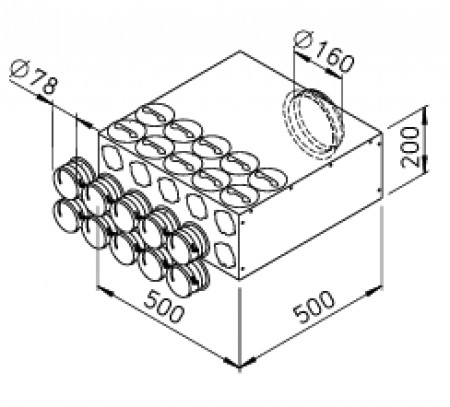 FRS flexibilis csőrendszer-NÁ75, Elosztódoboz  FRS-VK 10-75/160