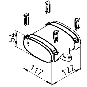 FRS flexibilis csőrendszer -ovál, Csőösszekötő FRS-VM 51
