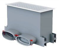 FRS flexibilis csőrendszer -ovál, Fali/padló osztódoboz  FRS-WBK 2-51