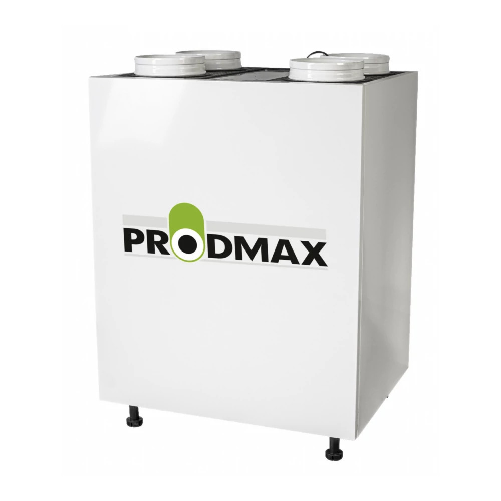 HŐVP PRODMAX AIR EXPERT 400V PREMIUM, SZIGETELT HÁZAS, VERTIKÁLIS, ENTHALPIÁS HŐCSERÉLŐ 420 m3/h, 4x Na200,