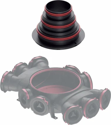 OP MCC OctoPLUS osztódoboz felső oldali légcsatorna csatlakozó idom